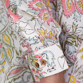  Sanganeri Block Printing Cotton Men Full Sleeve Shirt 