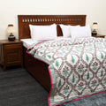  Sanganeri Reversible Double Soft Cotton Quilt/Blanket