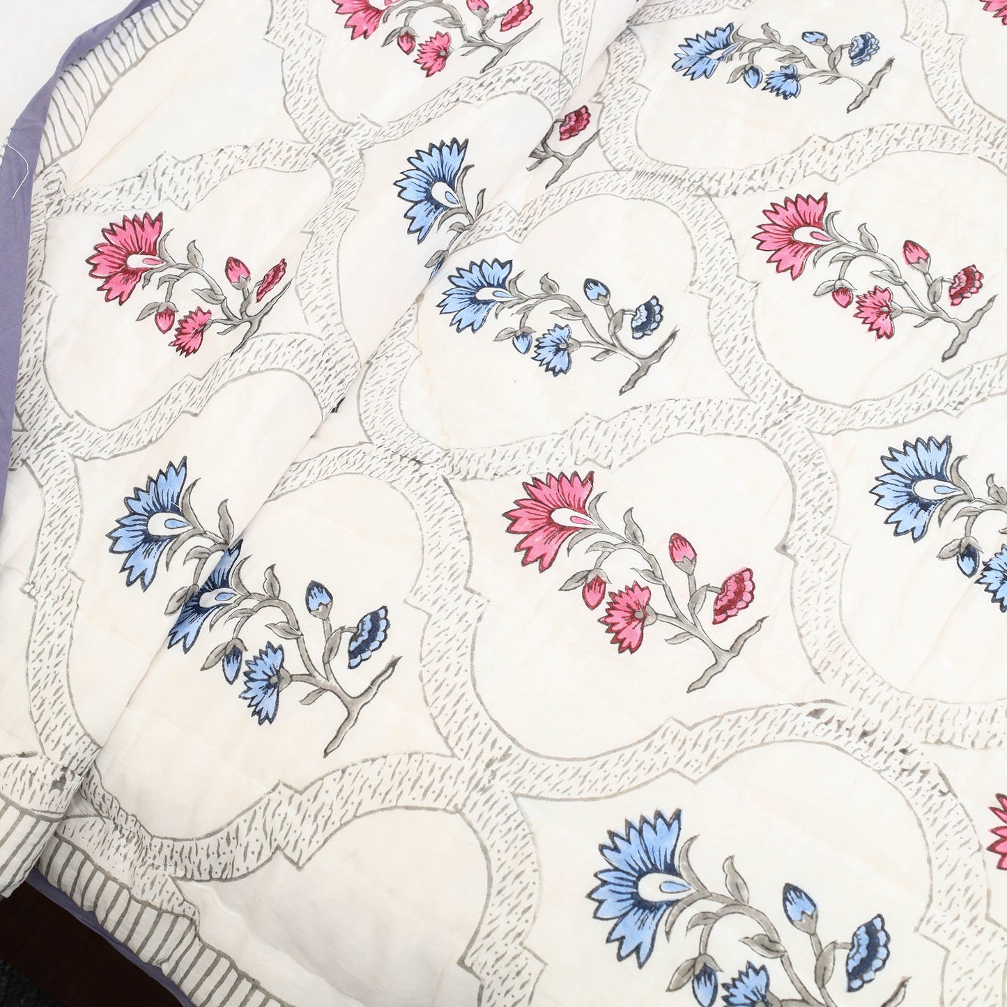  Sanganeri Reversible Single Soft Cotton Quilt/Blanket