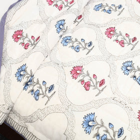  Sanganeri Reversible Single Soft Cotton Quilt/Blanket