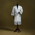 Sanganeri waffle weave handwoven bath robe 07 - handcrafted