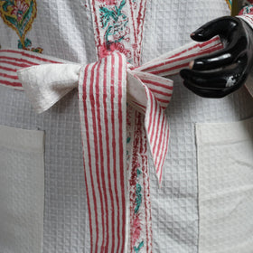Sanganeri waffle weave handwoven bath robe 16 - handcrafted