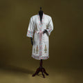 Sanganeri waffle weave handwoven bath robe 16 - handcrafted