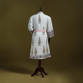 Sanganeri waffle weave handwoven bath robe 16 - handcrafted