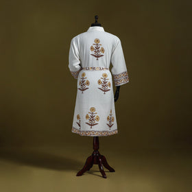 Sanganeri waffle weave handwoven bath robe 18 - handcrafted