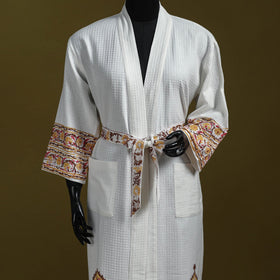 Sanganeri waffle weave handwoven bath robe 24 - handcrafted