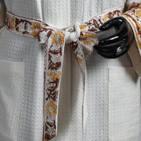 Sanganeri waffle weave handwoven bath robe 24 - handcrafted