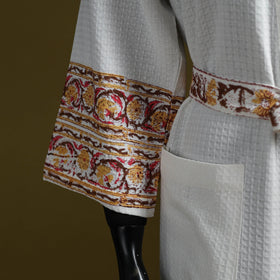 Sanganeri waffle weave handwoven bath robe 24 - handcrafted
