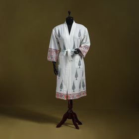 Sanganeri waffle weave handwoven bath robe 25 - handcrafted