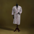 Sanganeri waffle weave handwoven bath robe 30 - handcrafted