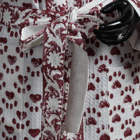 Sanganeri waffle weave handwoven bath robe 30 - handcrafted