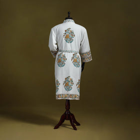 Sanganeri waffle weave handwoven bath robe 31 - handcrafted