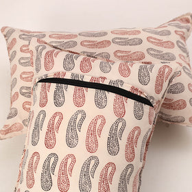 Off white - set of 2 bagh cotton pillow covers 22