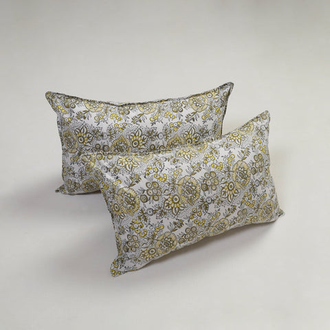 White - set of 2 sanganeri cotton pillow covers 04