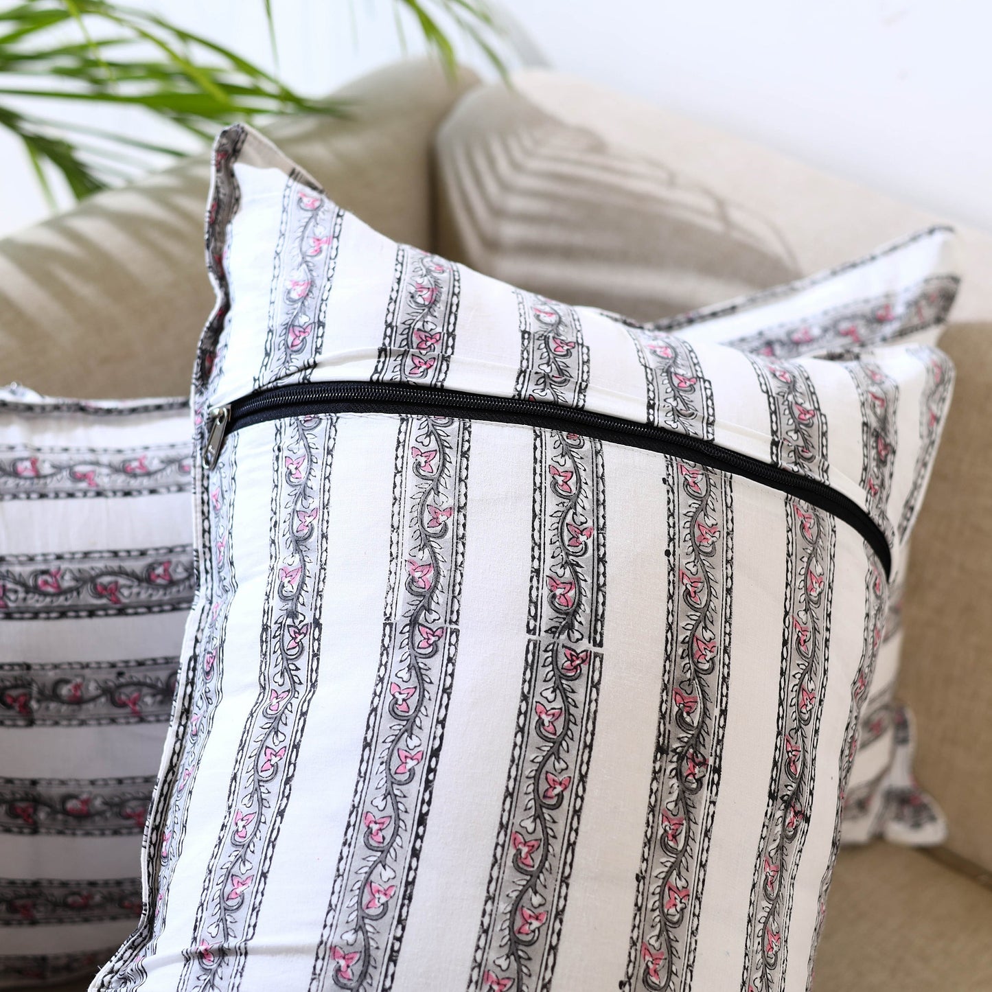 Buy Set of 2 Sanganeri Block Print Pillow Covers