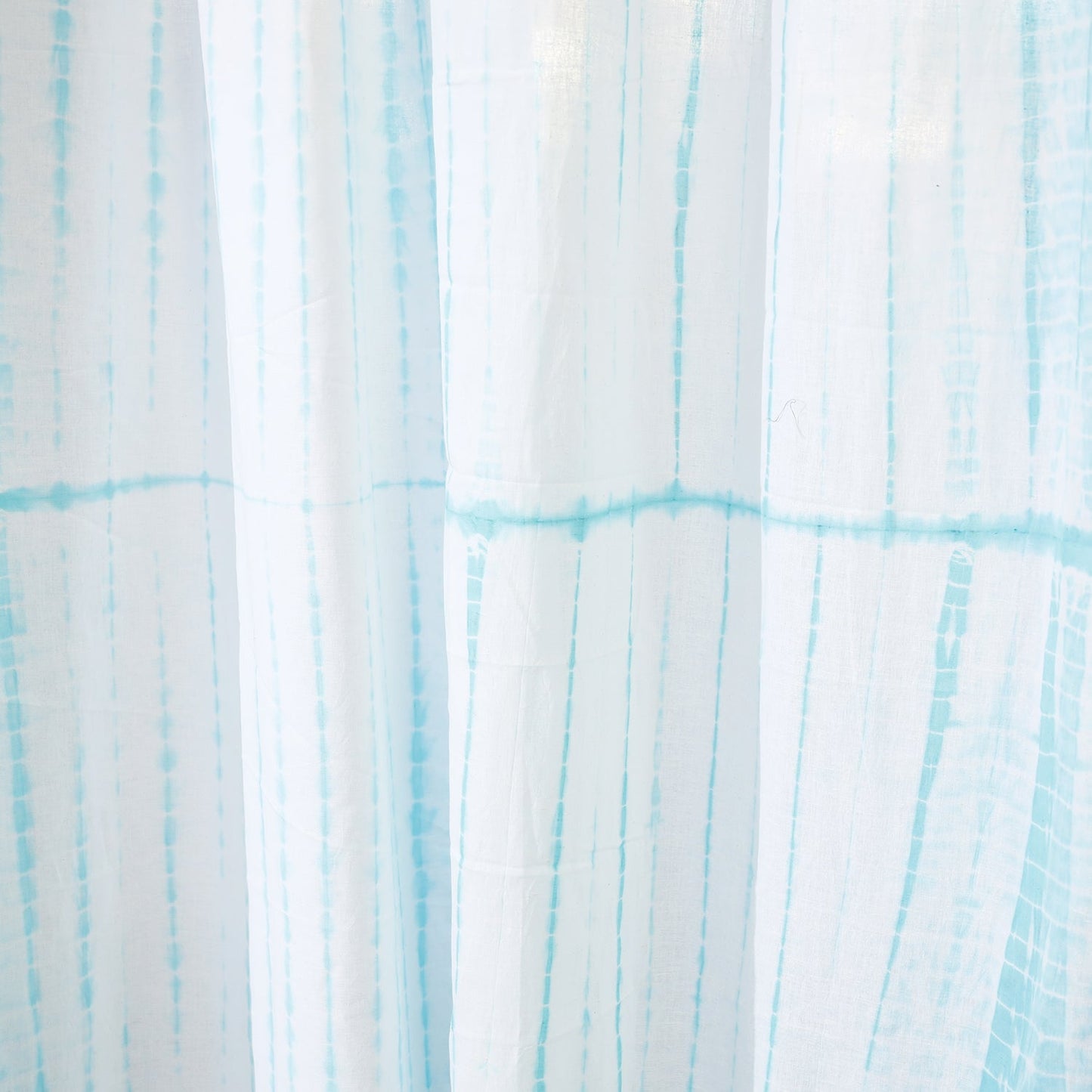 White - Set of 2 Shibori Tie-Dye Cotton Door Curtain