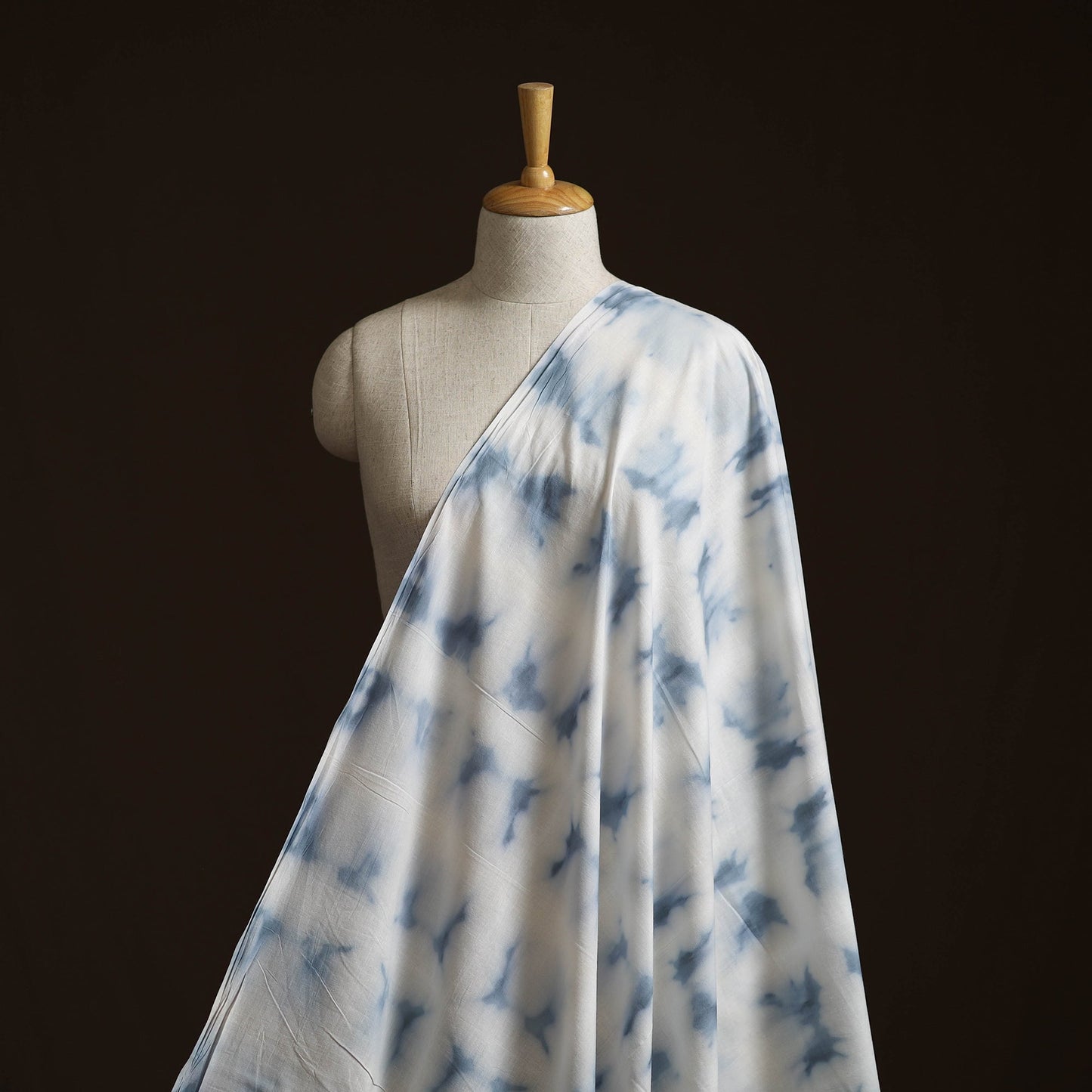 Shibori tie-dye pure mul cotton fabric 11 - handcrafted