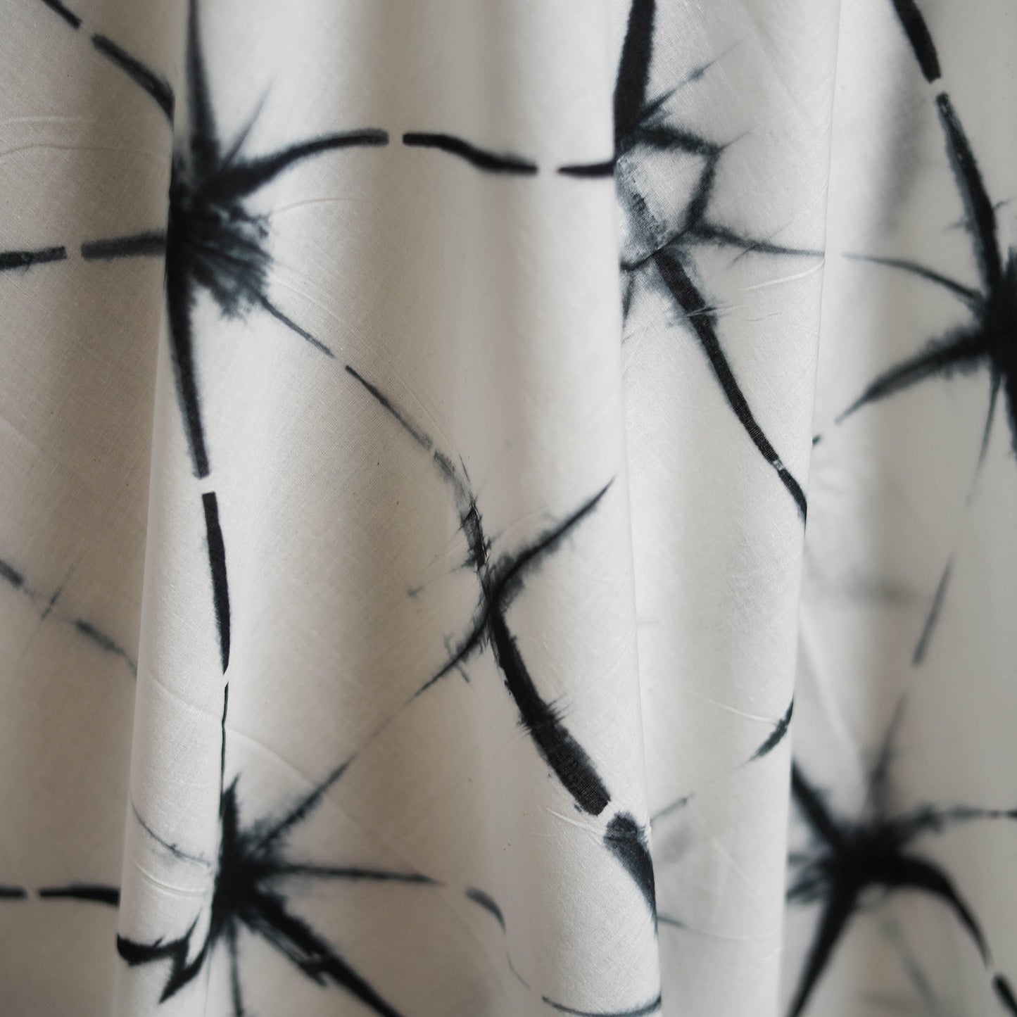 Shibori tie-dye pure mul cotton fabric 22 - handcrafted
