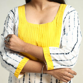 Buy Shibori Tye-Dye Mul Cotton Kurta with Palazzo & Dupatta Set Online at iTokri.com