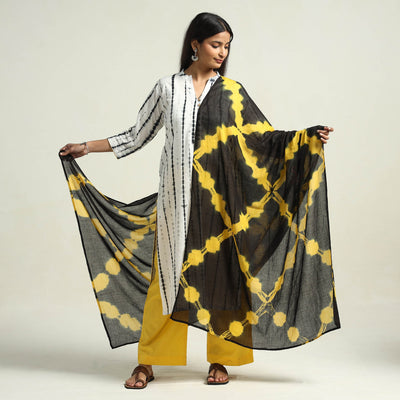 Shibori Kurta with Palazzo & Dupatta Set