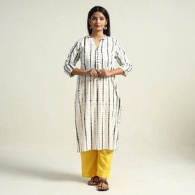Shibori Kurta with Palazzo & Dupatta Set