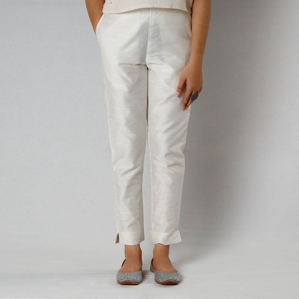 Buy Silk Tapered Casual Pant for Women Online at iTokri.com