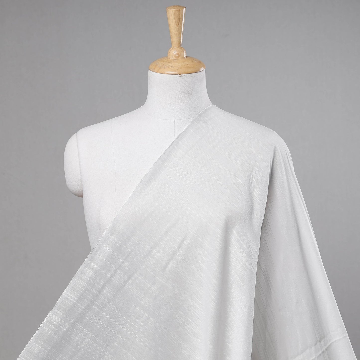  White Slub Silk Plain Fabric 