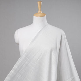  White Slub Silk Plain Fabric 