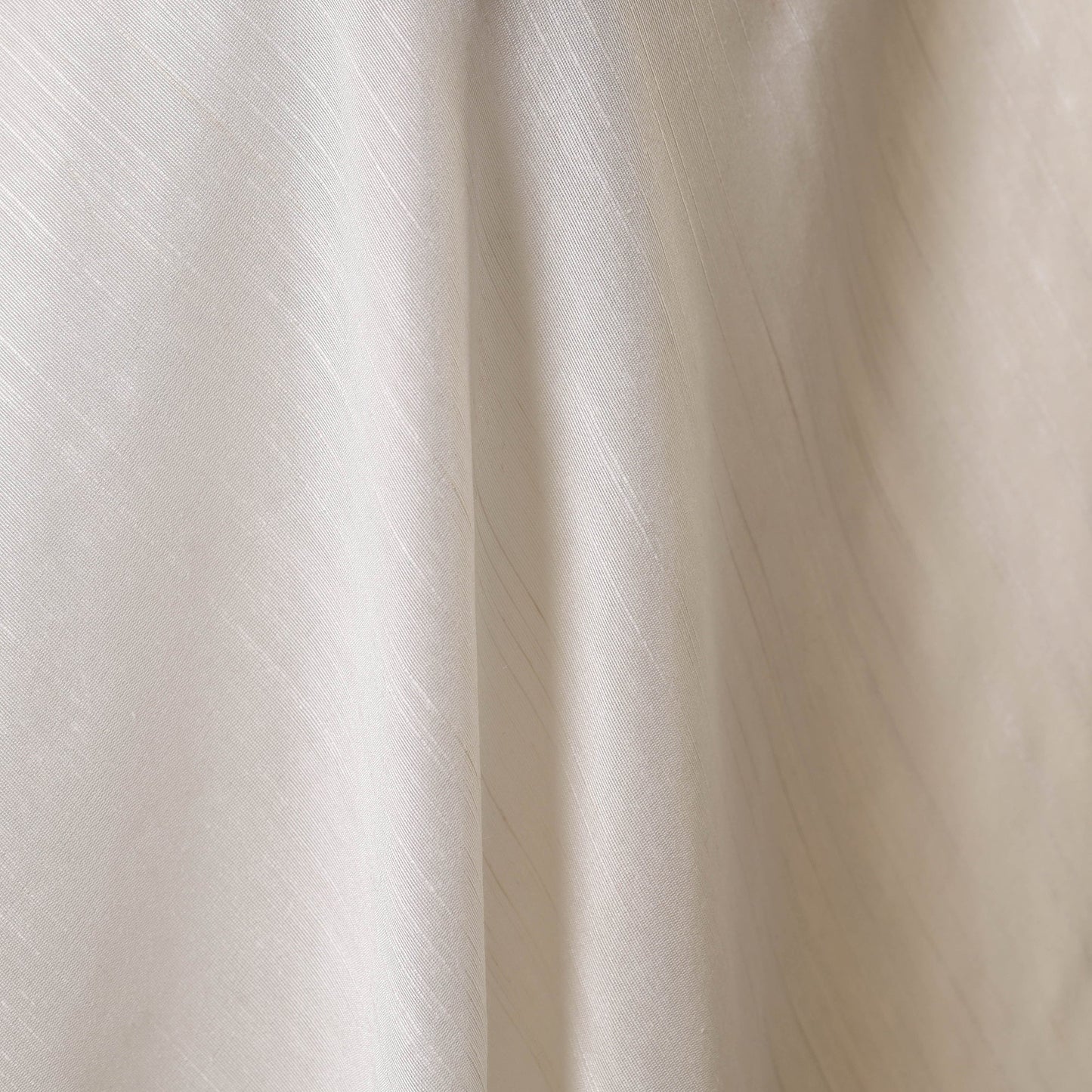 Off White Slub Silk Plain Fabric