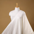 Off White Slub Silk Plain Fabric