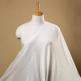 White Slub Silk Plain Fabric 