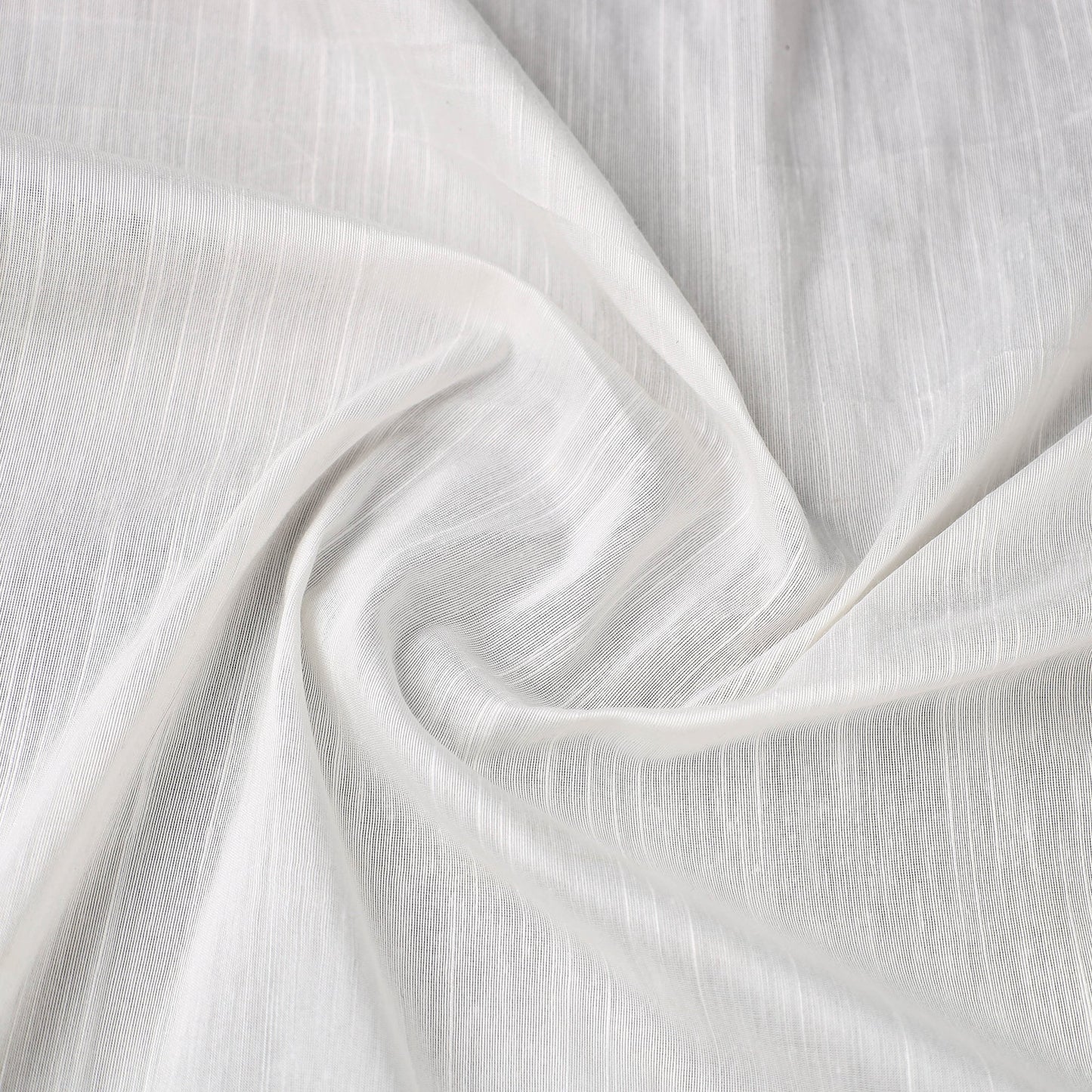 White Slub Silk Plain Fabric 