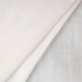 White Slub Silk Plain Fabric 