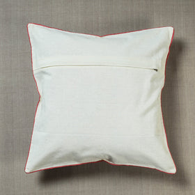 Buy White Soof Embroidery Cotton Cushion Cover