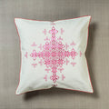 Buy White Soof Embroidery Cotton Cushion Cover