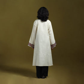 Sozni hand embroidered kashmiri merino wool pheran 09