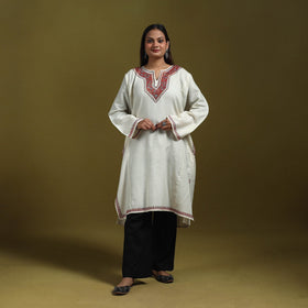 Sozni hand embroidered kashmiri merino wool pheran 54