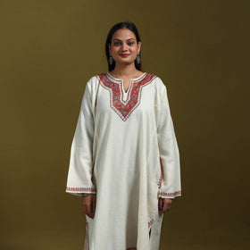 Sozni hand embroidered kashmiri merino wool pheran 54