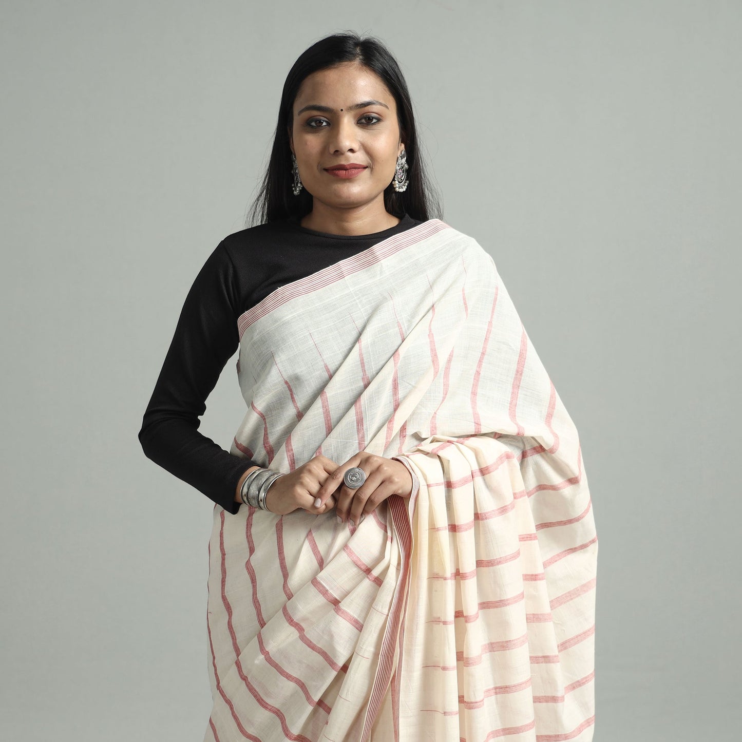  Srikakulam Handloom Cotton Saree with Tassels 