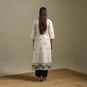 Straight cotton hand embroidered jamdani border thread buti