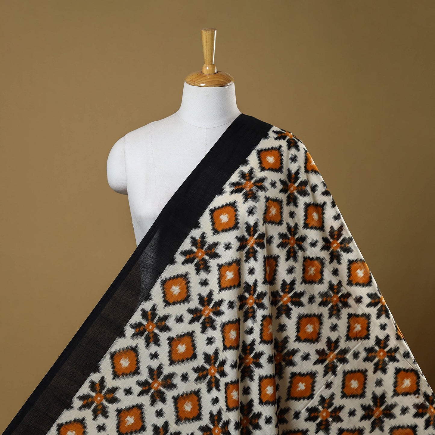 Telia rumal handloom cotton pochampally double ikat fabric