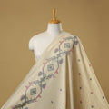 Thread buti cotton fabric with jamdani border 09