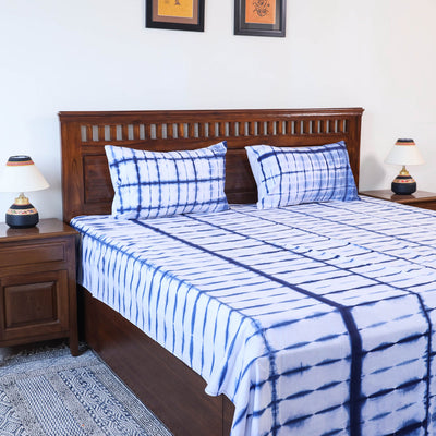 Buy Tie & Dye Cotton Double Shibori Bed Sheet Set