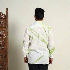 Buy Tie-Dye Cotton Full Sleeve White Men Shibori Shirt