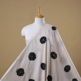 Black - tie-dye cotton shibori fabric 03 - handcrafted