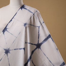 Black - tie-dye cotton shibori fabric 18 - handcrafted