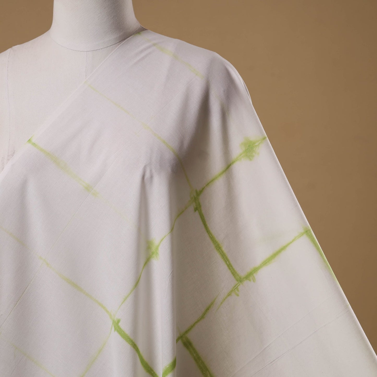 Black - tie-dye cotton shibori fabric 19 - handcrafted