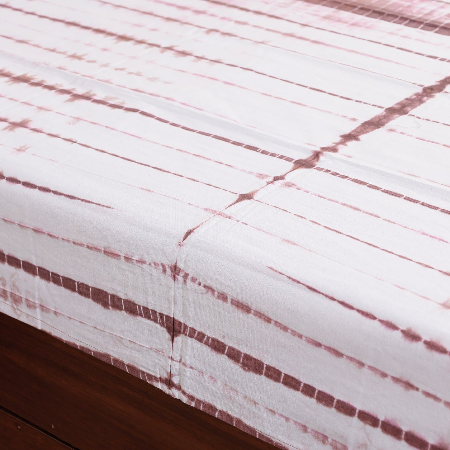 White Tie & Dye Cotton Single Shibori Bed Sheet