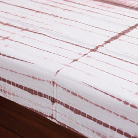 White Tie & Dye Cotton Single Shibori Bed Sheet