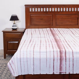 White Tie & Dye Cotton Single Shibori Bed Sheet